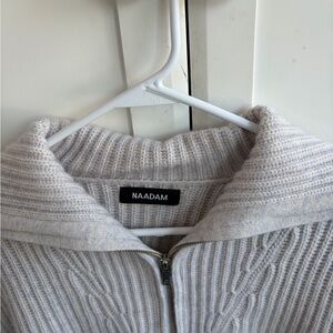 NAADAM Men's Light Gray Cardigan Sweater